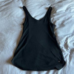 Black ribbed tank top